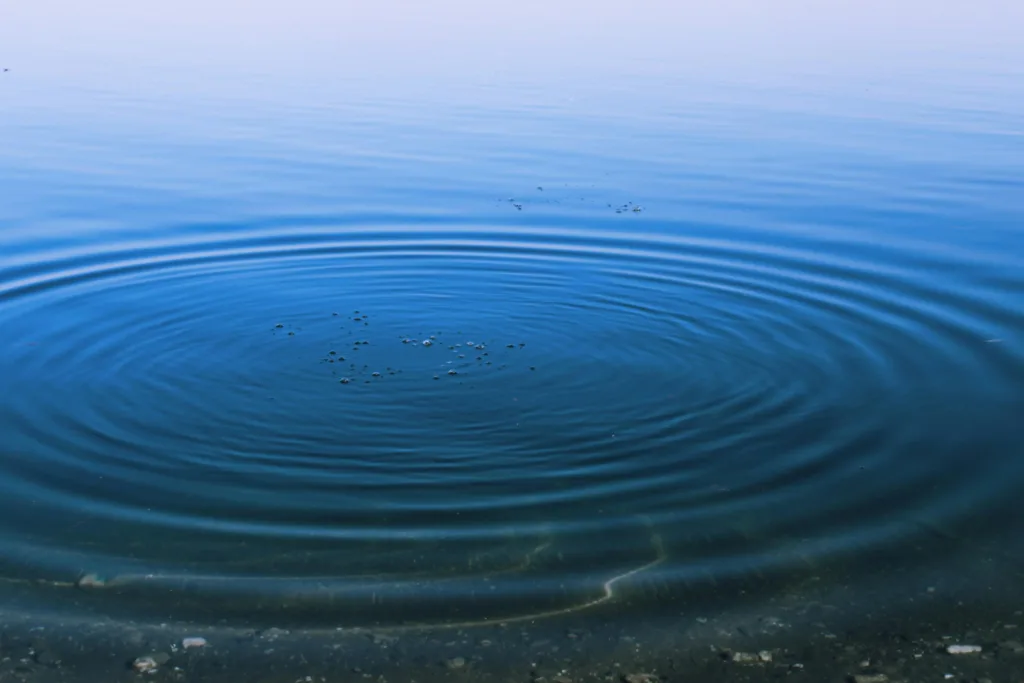 Ripples in water portraying the impact of repurposing content across multiple platforms